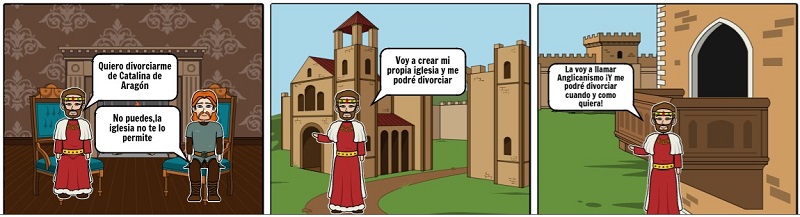 Fig 5. El anglicanismo en un cómic de una alumna de 2º ESO