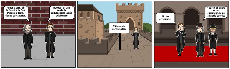 Fig 6. El luteranismo en un cómic de una alumna de 2º ESO