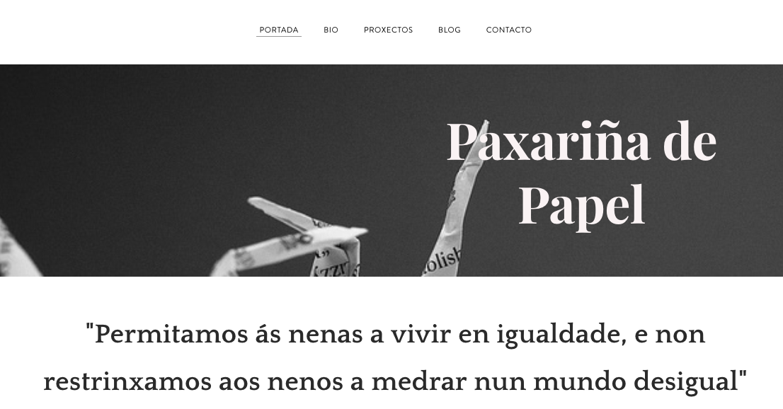 Web “Paxariña de Papel” en donde se pueden consultar otras experiencias y proyectos.