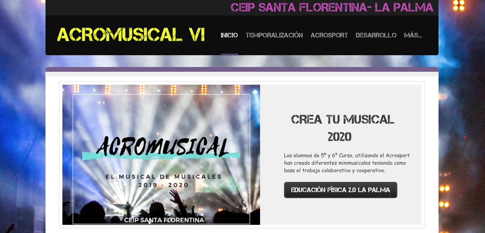Web del proyecto “Acromusical” para el curso 19/20.