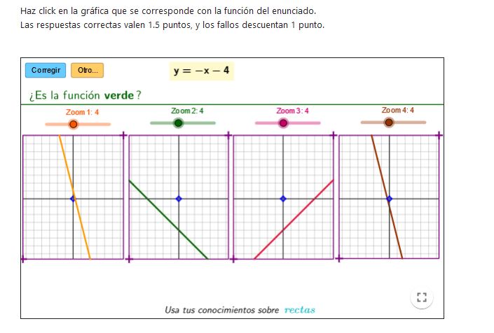 Imagen de Rectas. Elige la función correcta