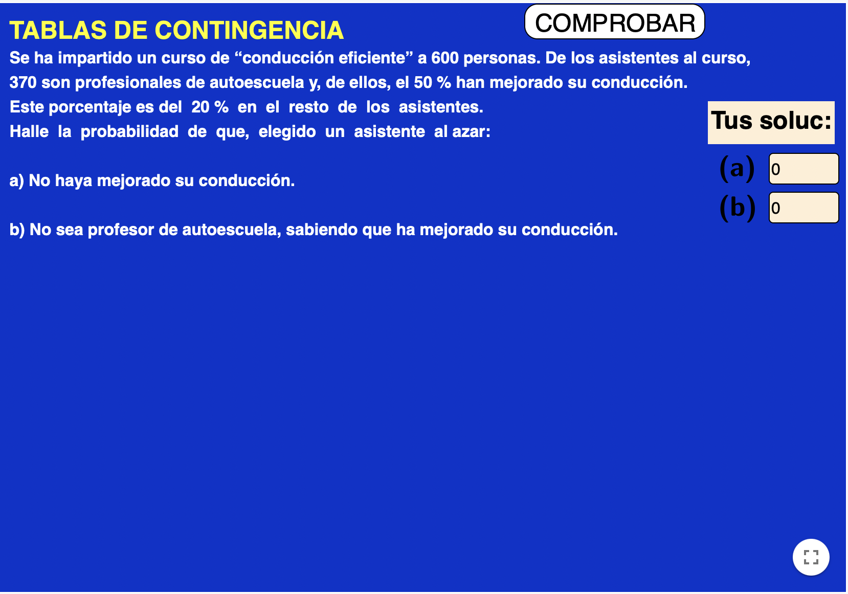 Imagen de Tablas de contingencia (Autoevaluable)