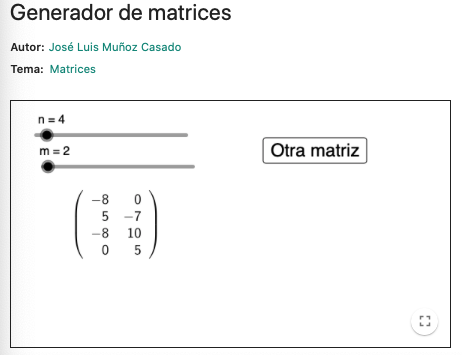 Imagen de Generador de matrices