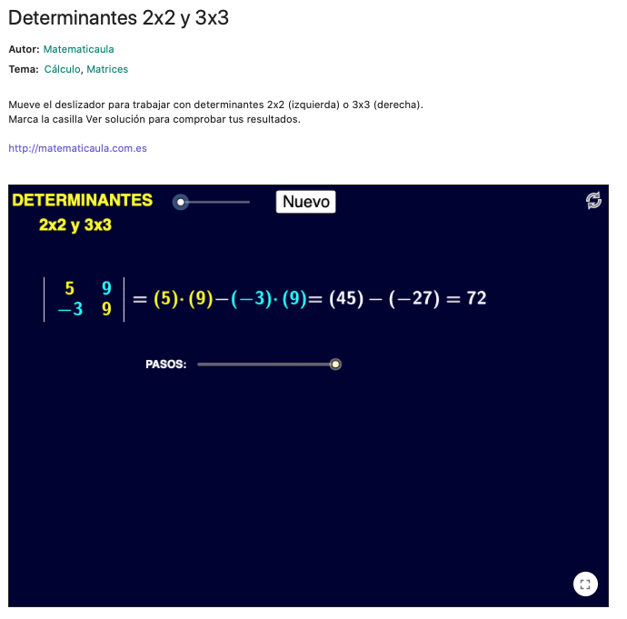 Imagen de Determinantes de orden 2 y 3