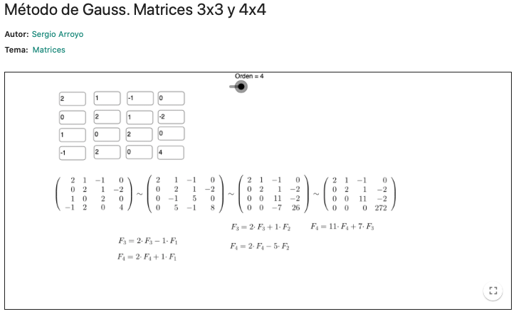 Imagen de Método de Gauss. Matrices 3×3 y 4×4