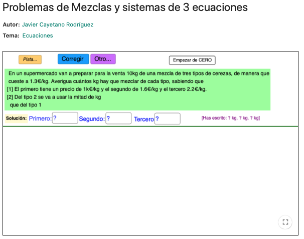 Imagen de Problemas de mezclas y sistemas de tres ecuaciones