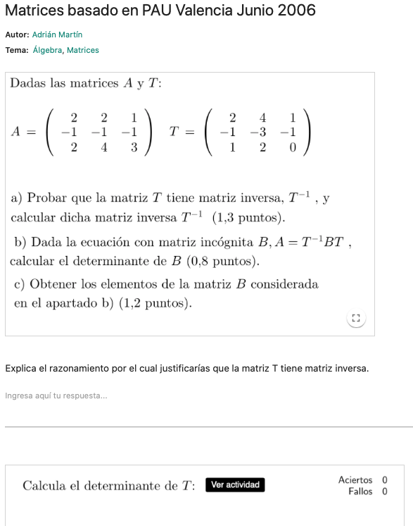 Imagen de Matrices basado en PAU Valencia Junio 2006
