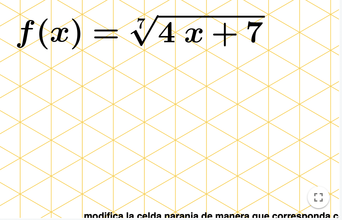 Imagen de Función irracional