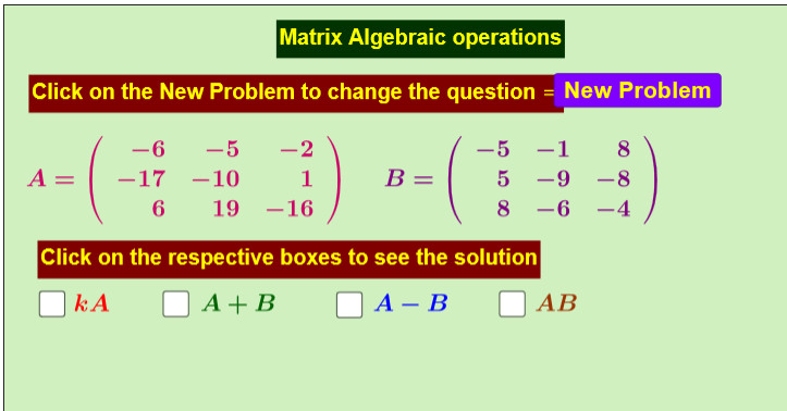 Imagen de Operaciones básicas con matrices