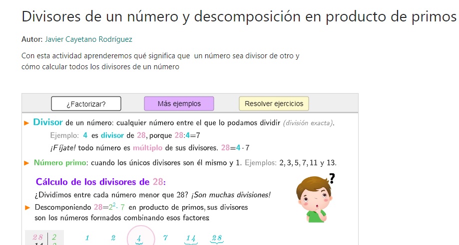 Imagen de Divisores de un número