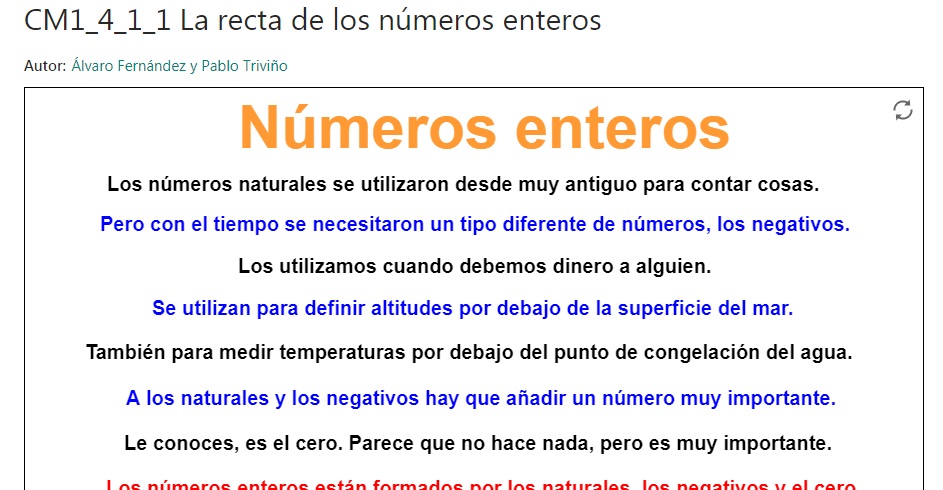 Imagen de La recta de los números enteros