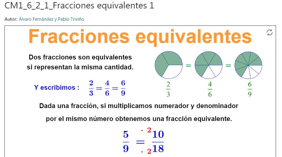 Imagen de Fracciones equivalentes