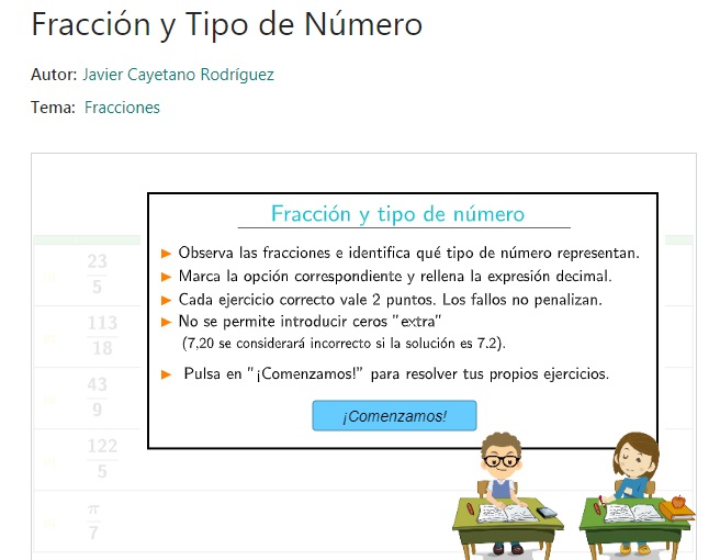 Imagen de Relación entre fracciones y decimales