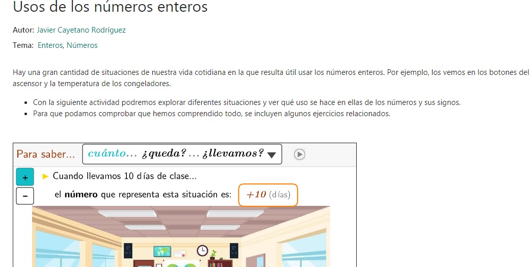 Imagen de Usos de los números enteros