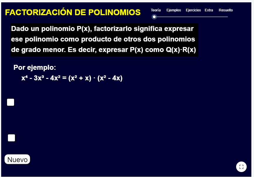 Imagen de Factorización de polinomios