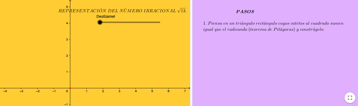 Imagen de Representación de números irracionales