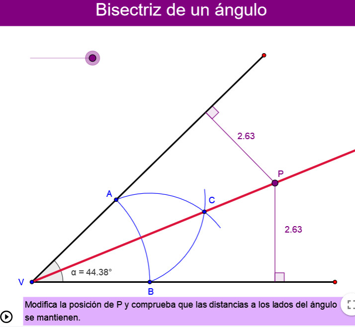 Imagen de Lugar Geométrico de la Bisectriz de un ángulo