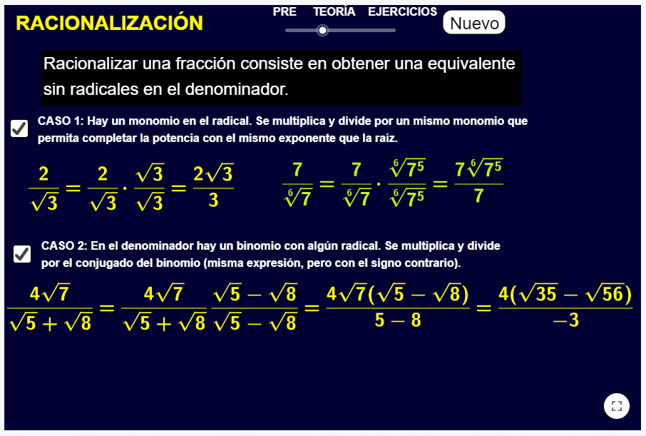 Imagen de Racionalización