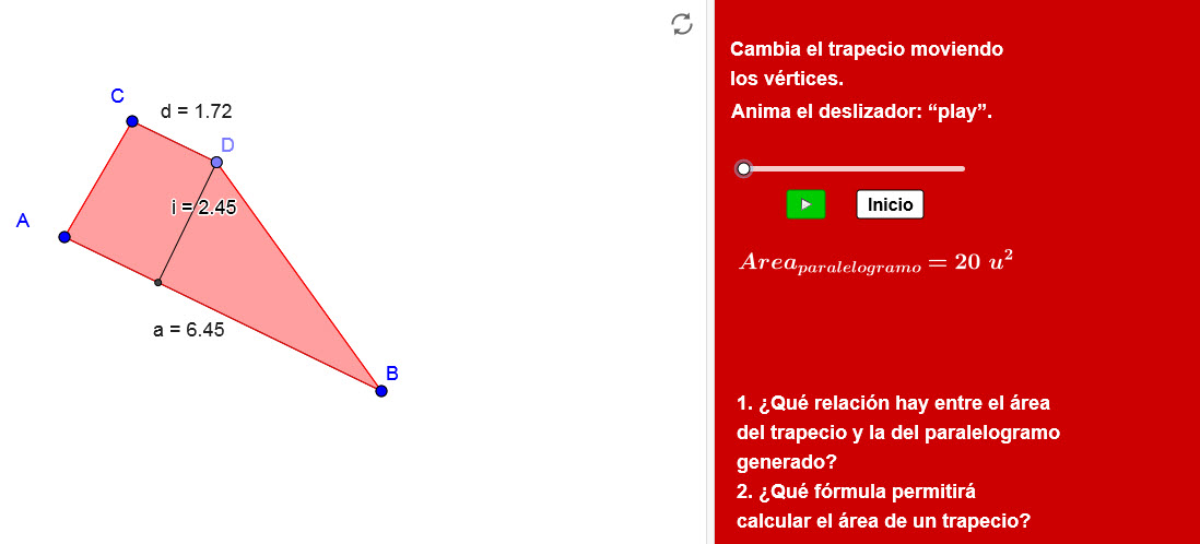 Imagen de Área del trapecio