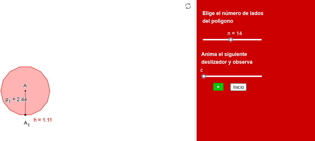 Imagen de Área de un polígono regular