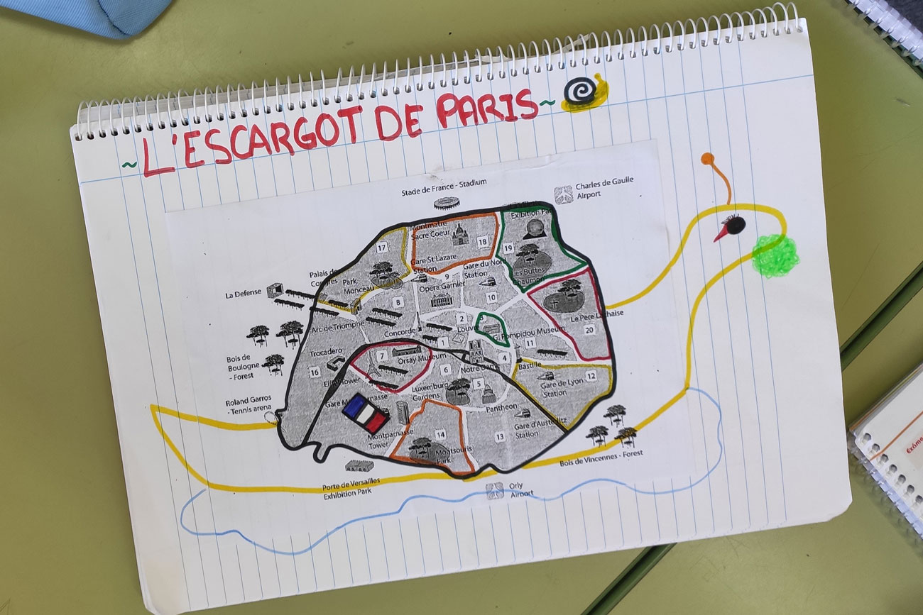 Mapa de París. 