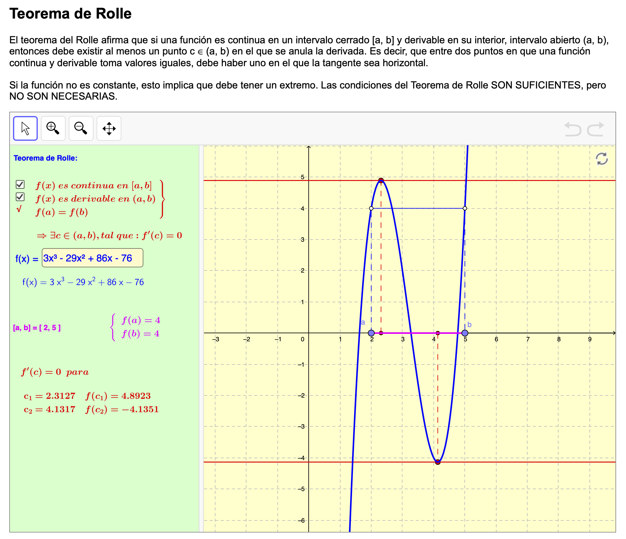 Imagen de Teorema de Rolle