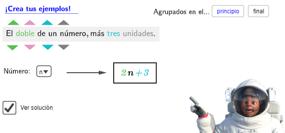 Imagen de Traducir del lenguaje cotidiano al algebraico