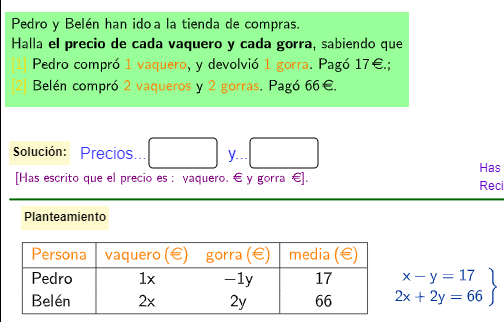 Imagen de Problemas con sistemas de dos ecuaciones con dos incógnitas
