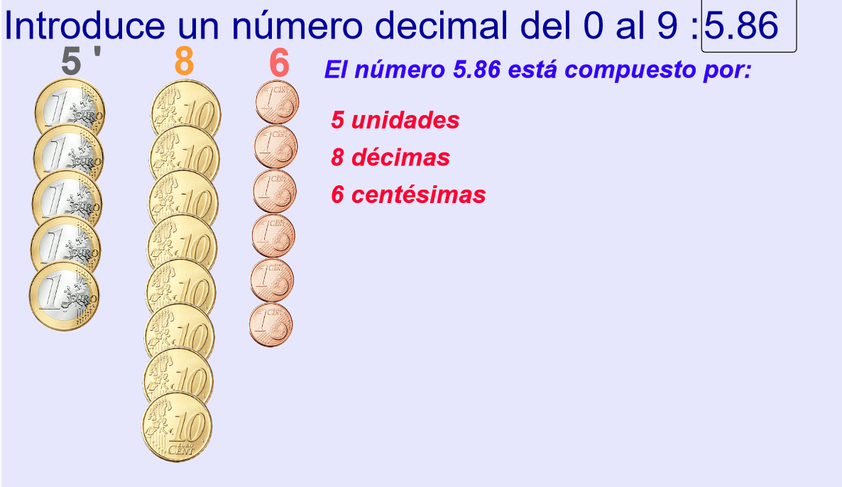 Imagen de Unidades, décimas y centésimas