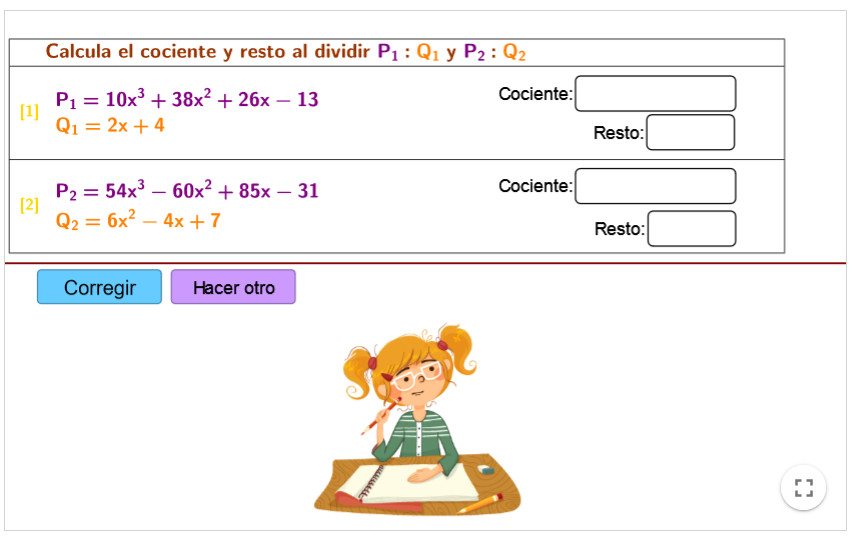 Imagen de Cociente de polinomios