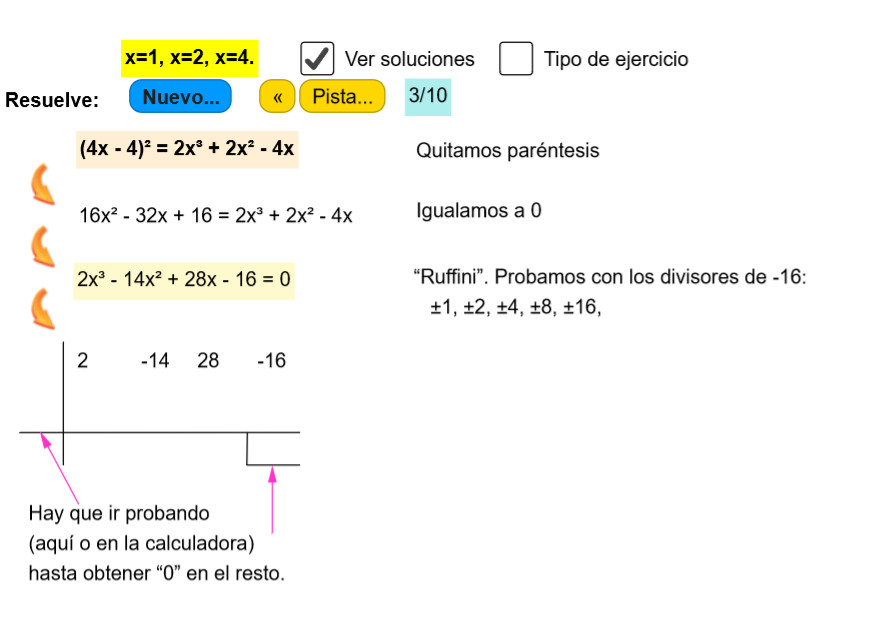 Imagen de Ecuaciones de grado tres con paréntesis