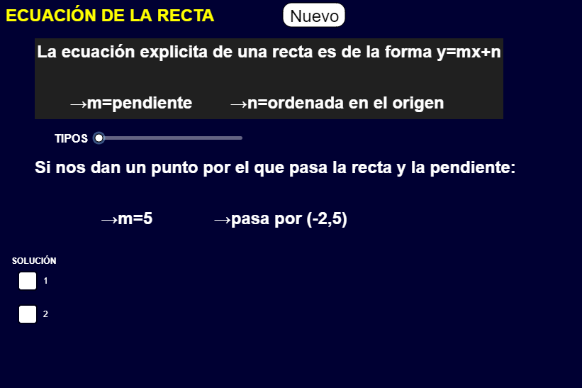 Imagen de Ecuación de la recta
