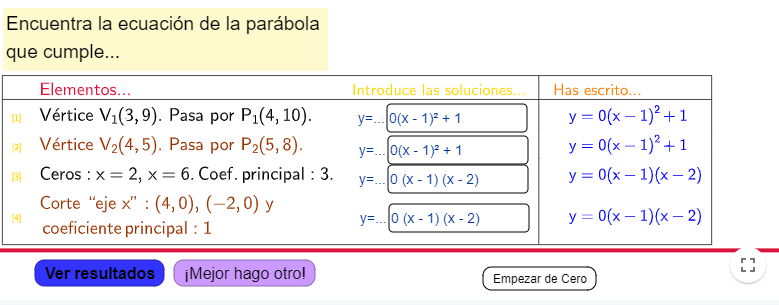 Imagen de Ecuación de la parábola