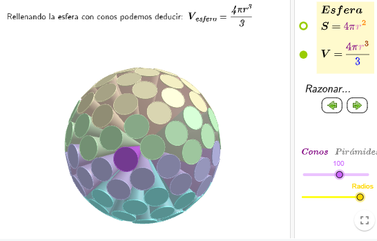 Imagen de Volumen y superficie de la esfera