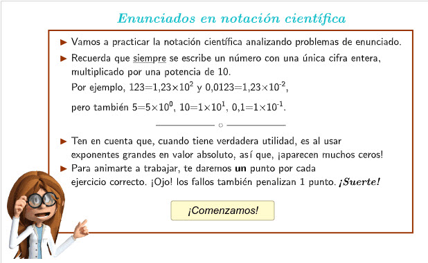 Imagen de Enunciados en  notación científica