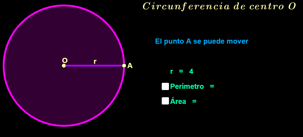 Imagen de Circunferencia (perímetro y área)