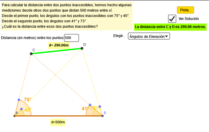 Imagen de Distancia entre dos puntos innaccesibles