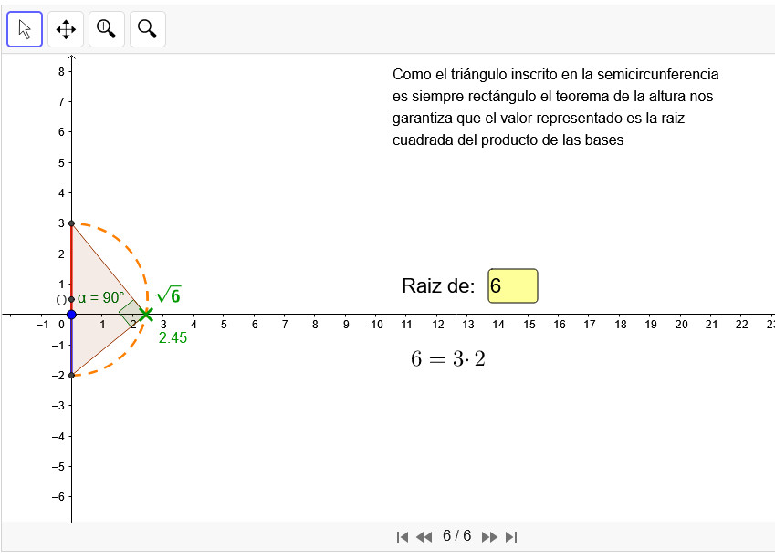 Imagen de Representación de una raíz cuadrada en la recta real