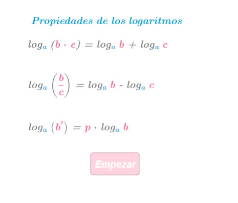 Imagen de Propiedades de los logaritmos. Práctica (I)