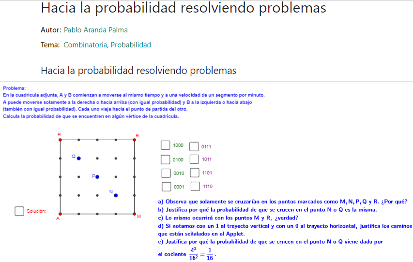Imagen de Hacia la probabilidad resolviendo problemas.