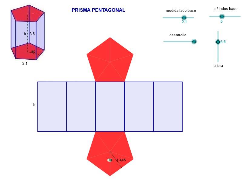 Imagen de Desarrollo, Área y Volumen del Prisma