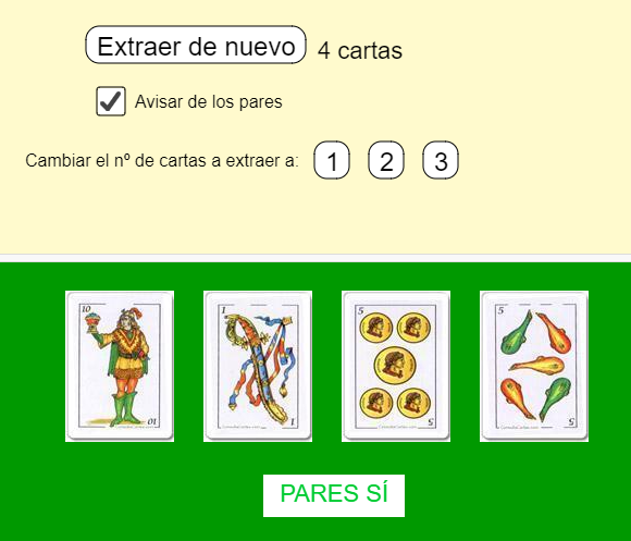 Imagen de Sacando cartas de una baraja