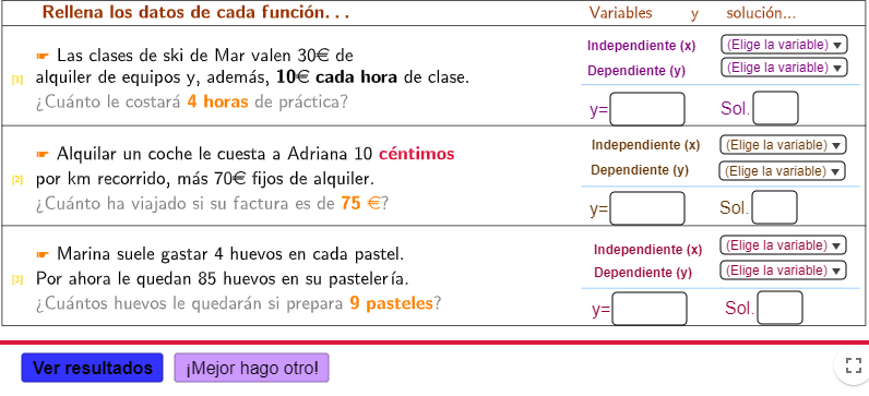 Imagen de Funciones lineales. Problemas