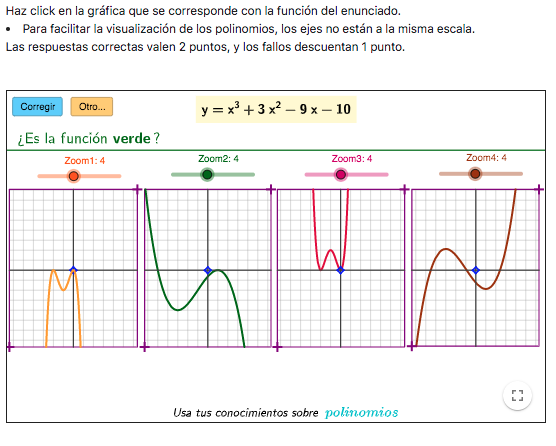 Imagen de Polinomios. Elige la función correcta