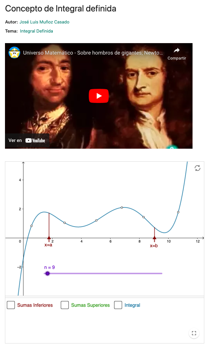 Imagen de Concepto de integral definida