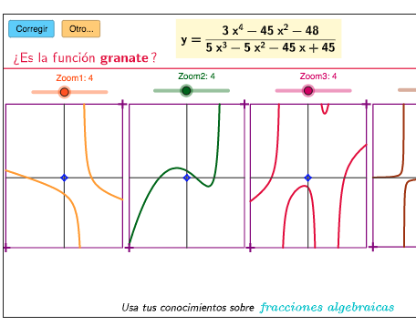 Imagen de Frac. algebraicas. Elige la función correcta