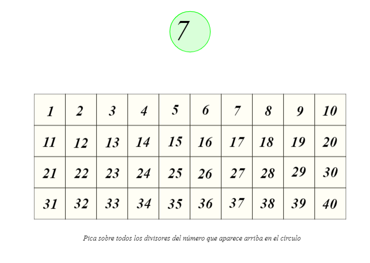 Imagen de Divisores de un número (Actividad)