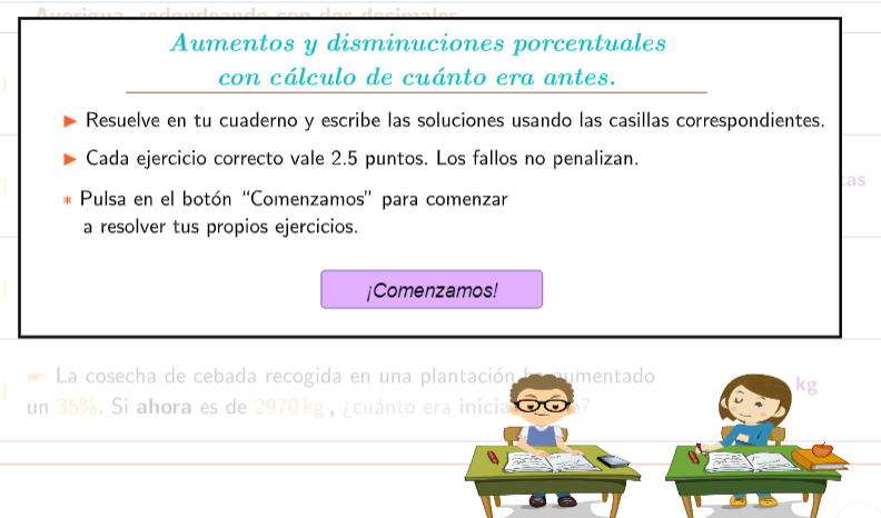 Imagen de Cálculo de aumentos y disminuciones porcentuales, y cuánto era antes