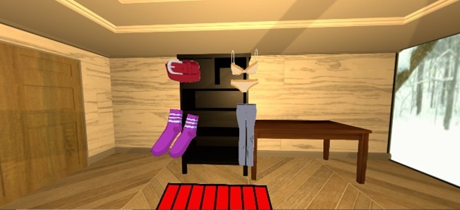 Juego interactivo de una habitación virtual diseñado para el CREA.