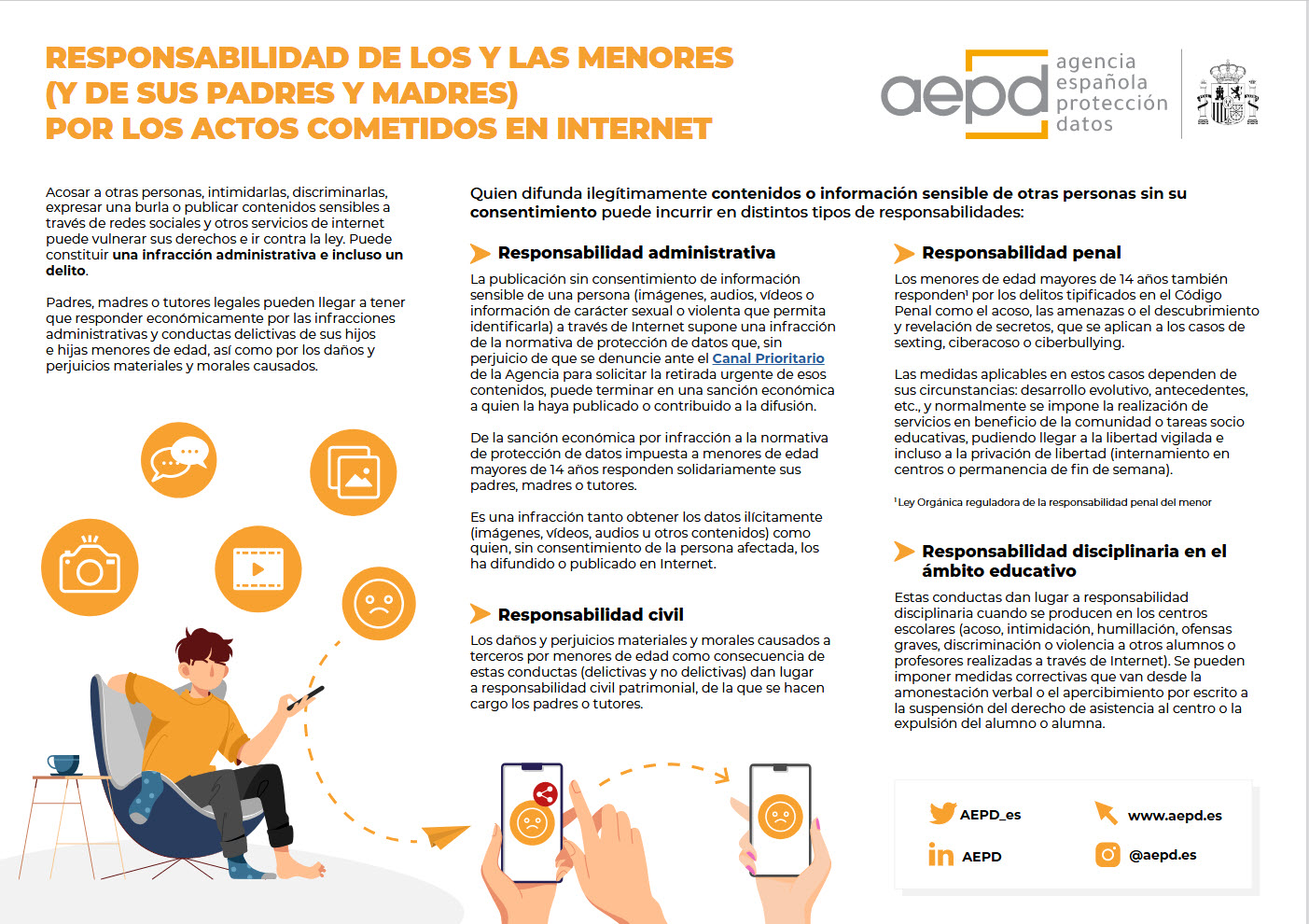 Imagen de Responsabilidad de los y las menores (y sus padres y madres) por los actos cometidos en Internet
